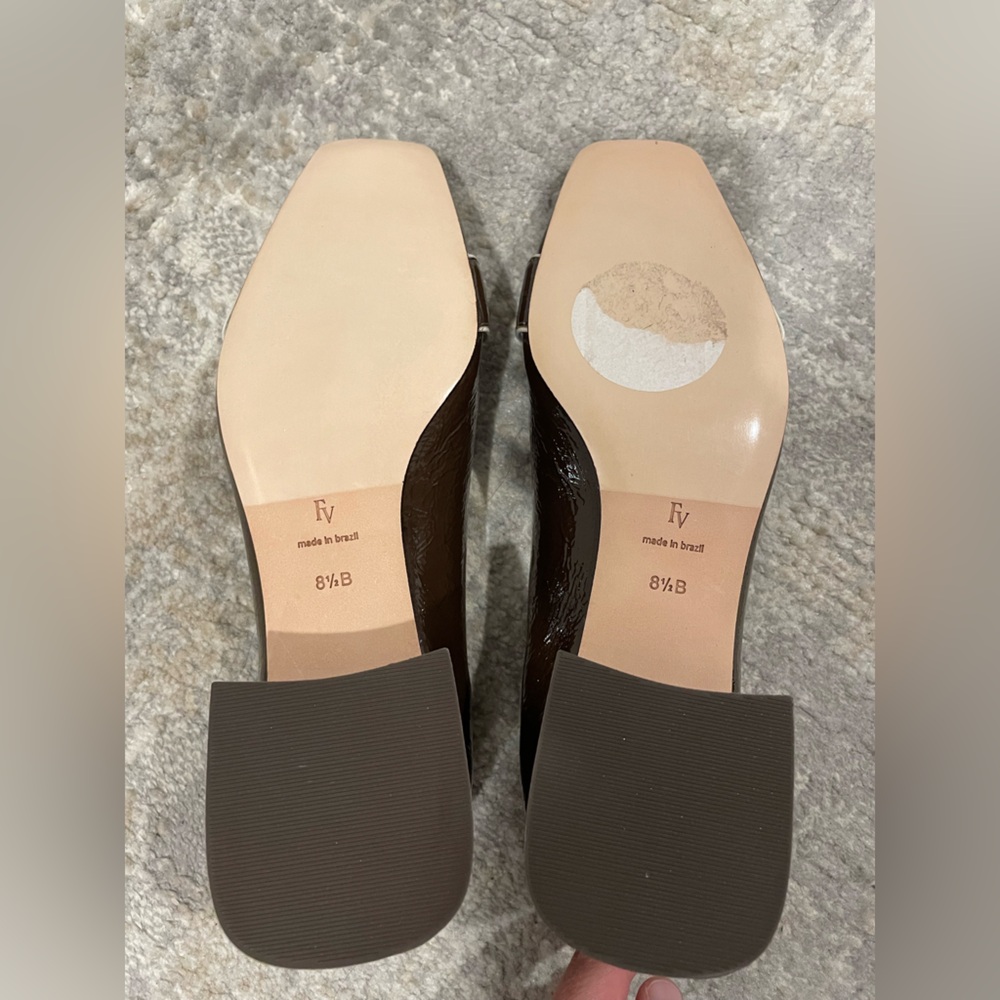 FRANCES VALENTINE Mackie Pump - Chocolate/Oyster Leather Size 8.5B New MSRP $598 - Picture 9 of 11